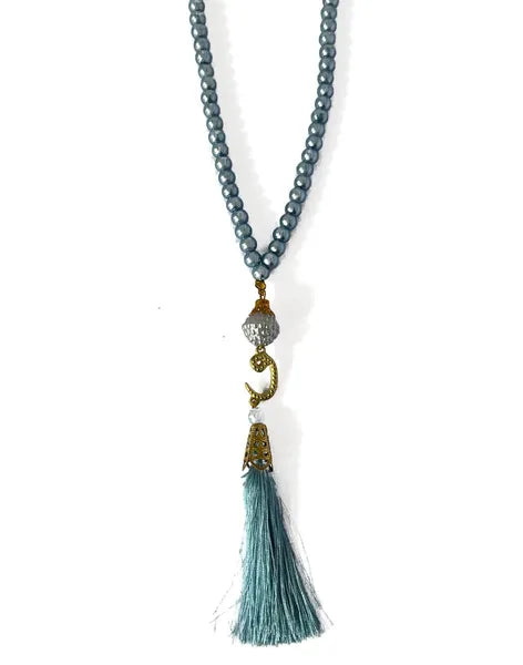 Parel Tasbih pastel blauw