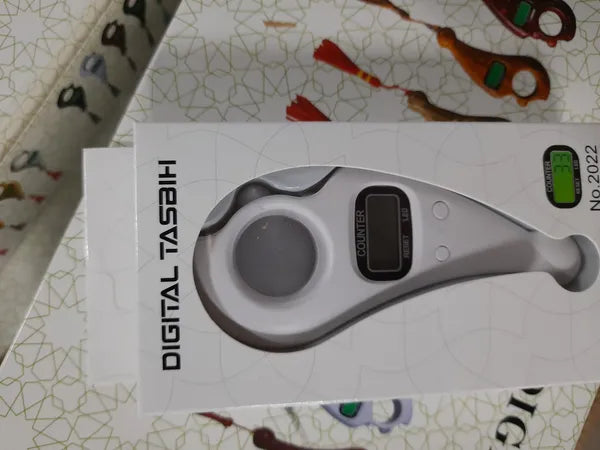 Digitale tasbih teller gebedskralen LED - wit