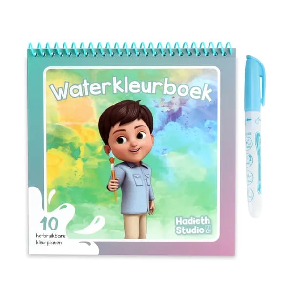 Waterkleurboek roze