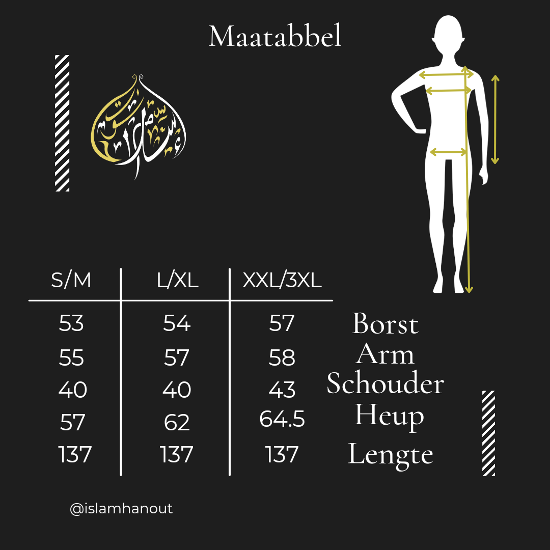 Abaya mozaïk zwart