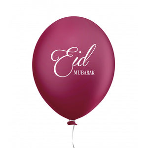 EID MUBARAK BALLONNEN BORDEAUX/PAARS