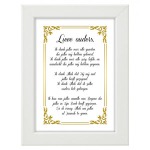 Lieve ouders