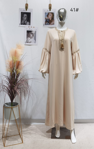 Abaya plofmouwen beige