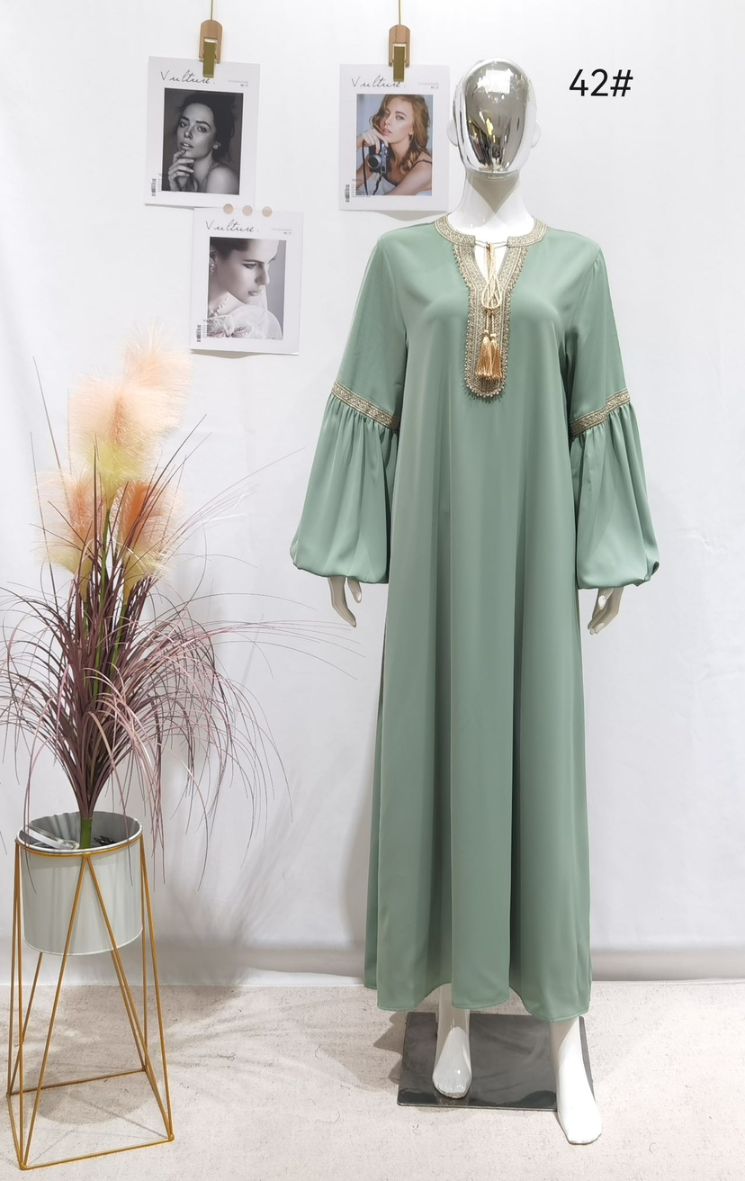 Abaya plofmouwen munt