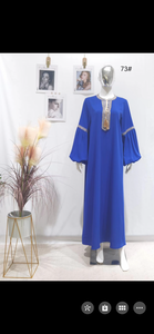 Abaya plofmouwen blauw