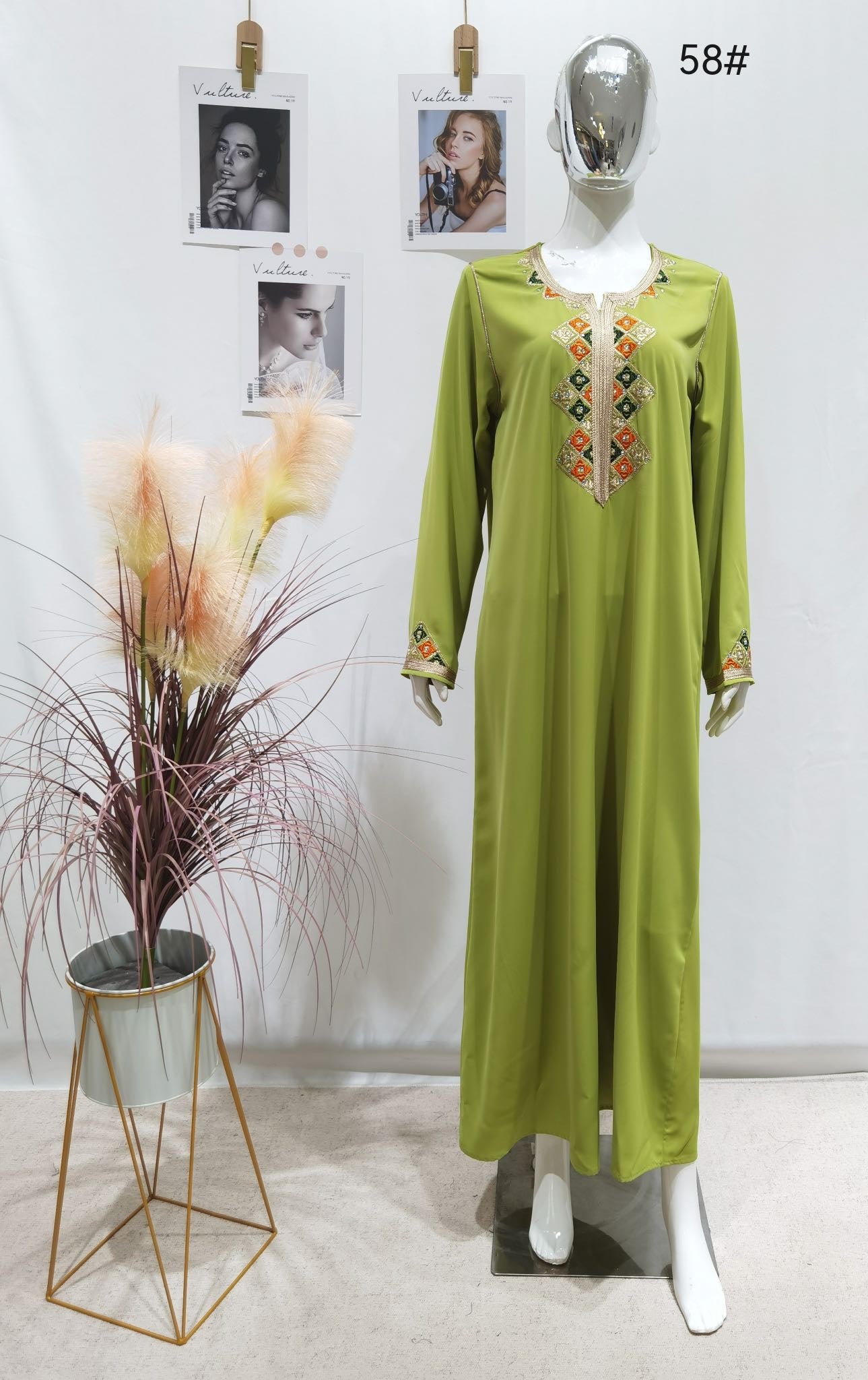 Abaya mozaïk groen