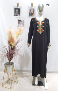 Abaya mozaïk zwart