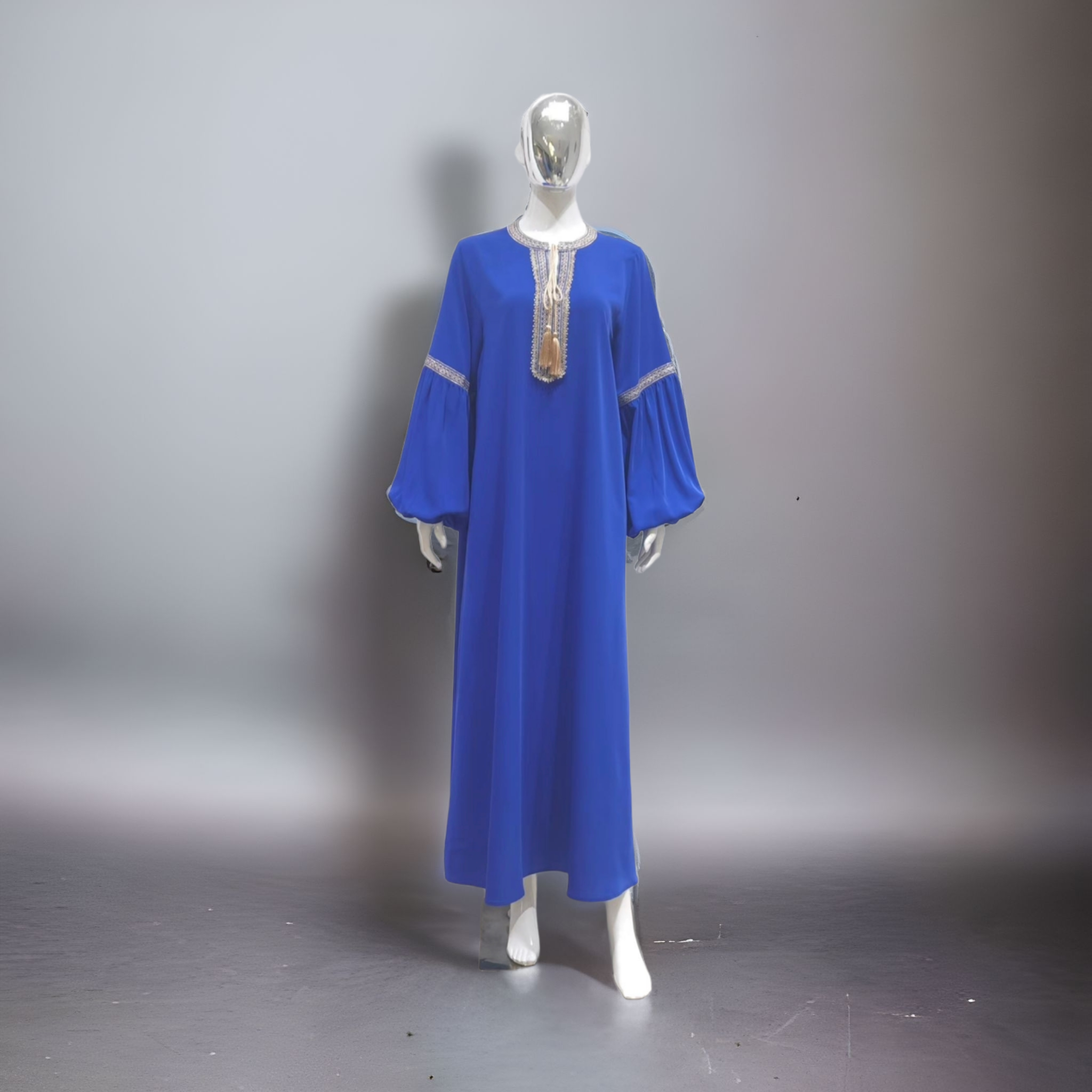 Abaya plofmouwen blauw