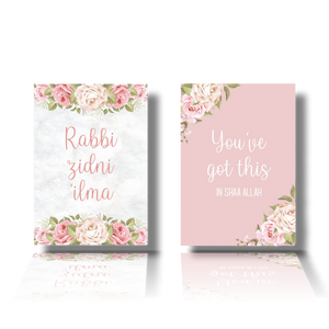 SCHRIFTEN A4 MARMER BLOEMEN - SET VAN 2