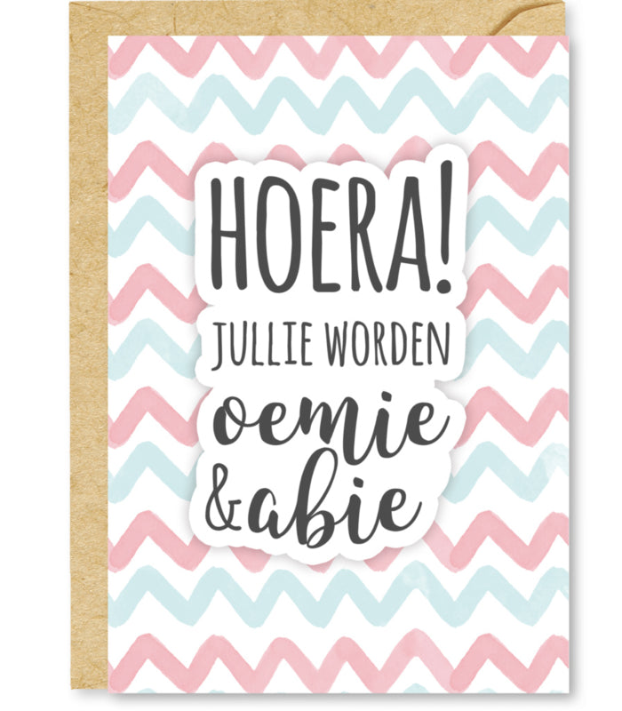 Hoera! Jullie worden oumie en abie!