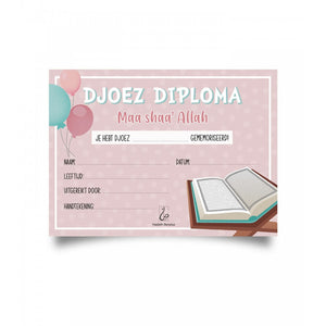 DJOEZ DIPLOMA VOOR MEISJES