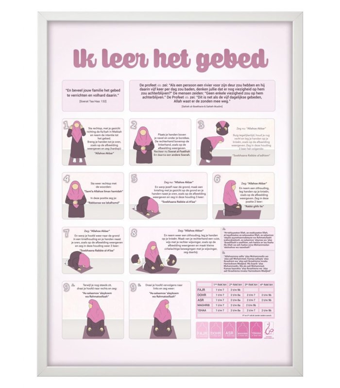 Poster gebed meisje