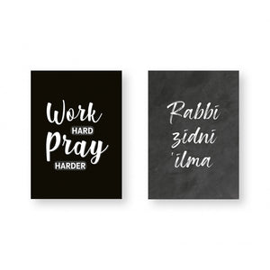 SCHRIFTEN A4 ZWART - SET VAN 2